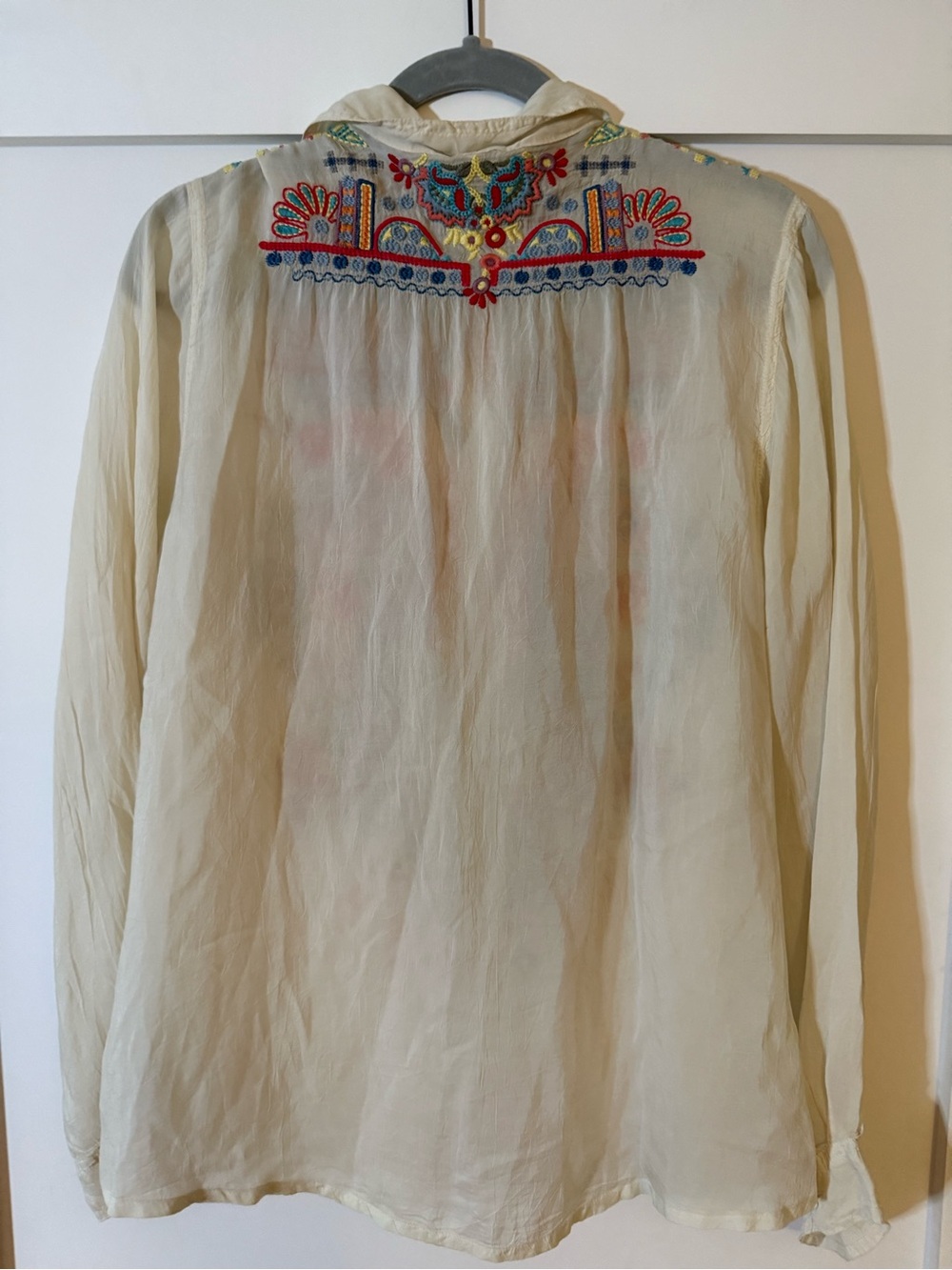 Johnny Was Embroidered Cream Blouse NWT - Picture 7 of 8